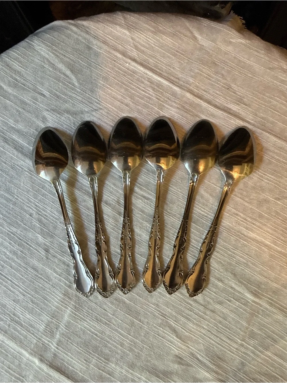 Vtg Oneida Northland Teaspoons Dinner Spoons 6”- Set of 6
